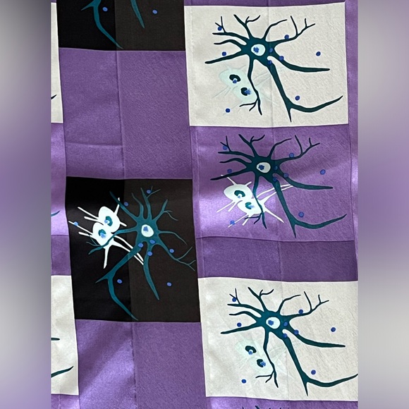 🔬Cellular Biology / Biologist 100% Silk Oblong Scarf | Cells | Cell Structure - Picture 6 of 17